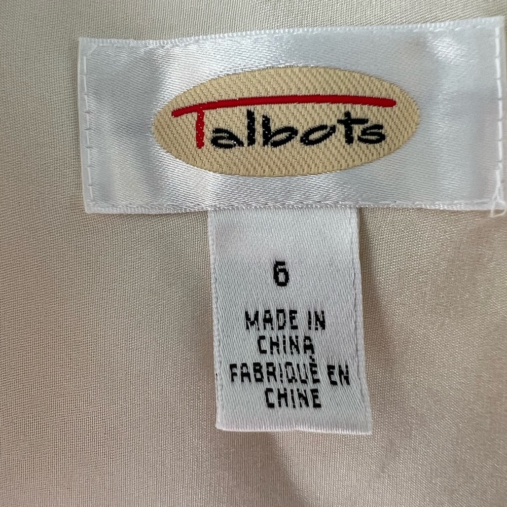 Talbots Cream Button Down Blouse - image 4